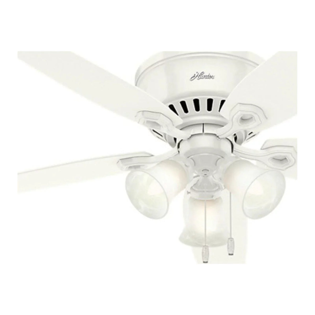 Snow Profile w/ Low Company White 52" Fan Fan Chain, Pull Hunter Builder Ceiling