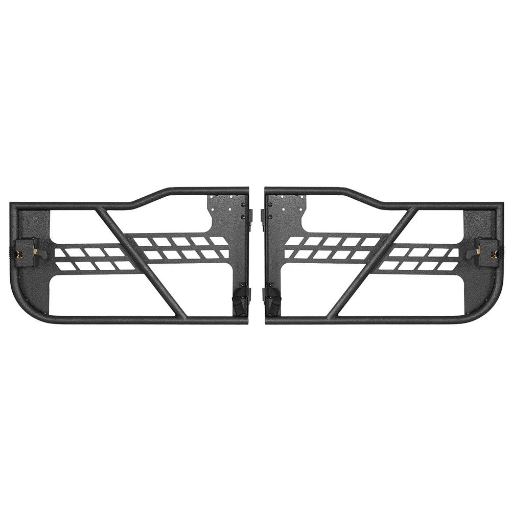 Tubular Steel Door Wrangler Road Fit 2-Door Jeep 2018-2023 Half JL Black Frame Guards Hooke