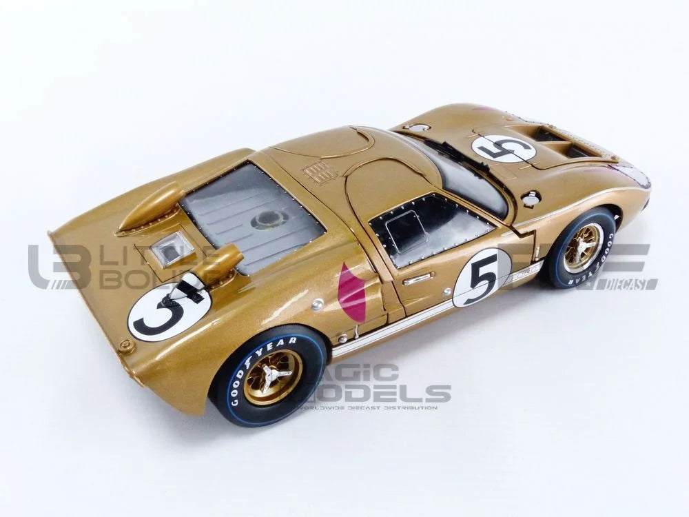 Shelby by Le MK II GT-40 Model Car #5 Mans 1966 1/18 Diecast Gold Collectibles
