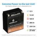 YTX16-BS (16-BS D CCA) Kawasaki 1600cc Battery 2009 Battery Nomad Volt,14 Motorcycle for Ah, 12 230 Chrome