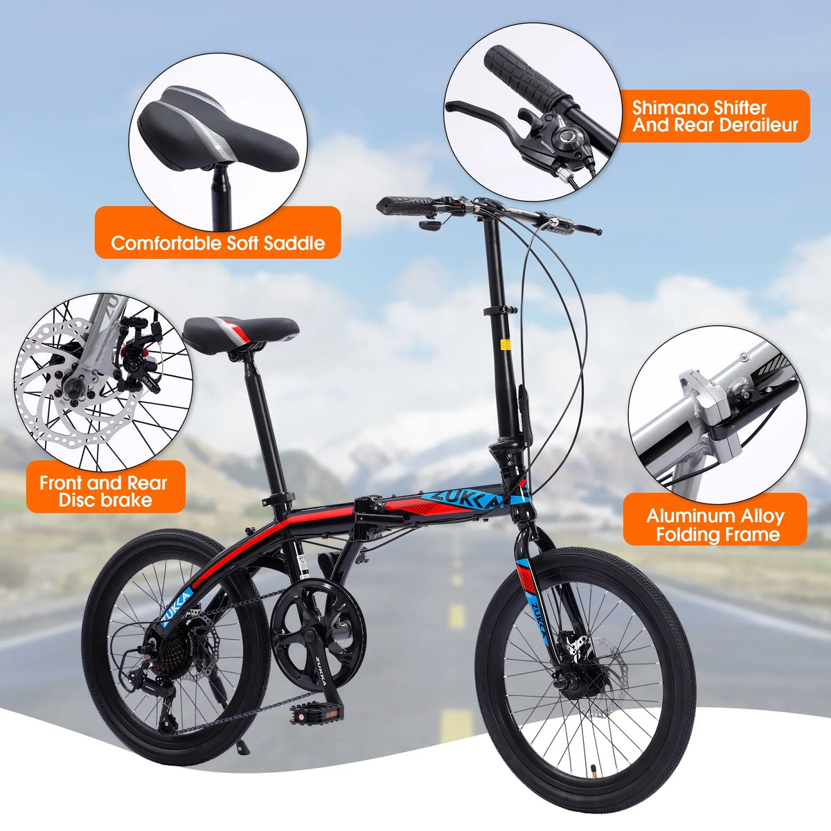Bike, Aluminium Alloy City Yellow 8 Folding Speed Bike, 20" Frame,