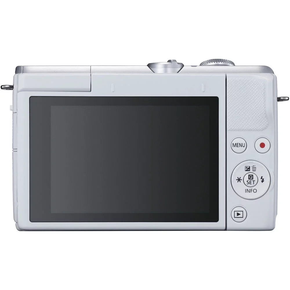 Mirrorless Canon + Card + + Memory Lens + Keeper Memory with Reader + 15-45mm EOS Tripod Flex + (3700C009) Hand Camera M200 Cap + + Kit 64GB Wallet Card Strap (White) Case Cleaning