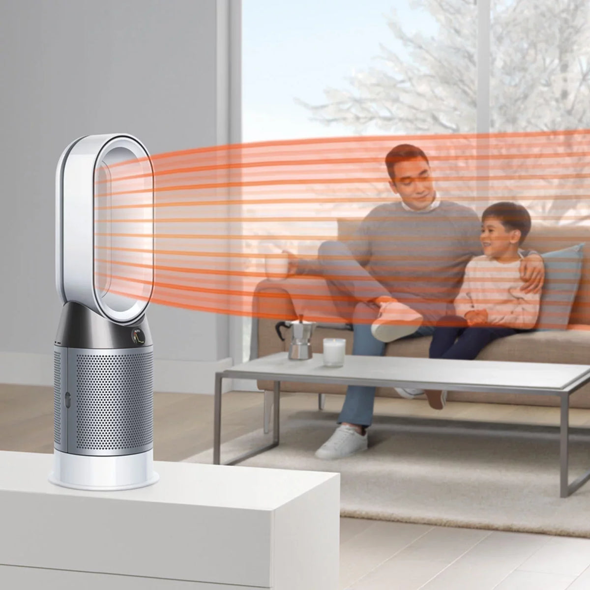Air Dyson - Heater Intelligent Hot + HEPA Fan Purifier, + HP4A Space Pure Cool
