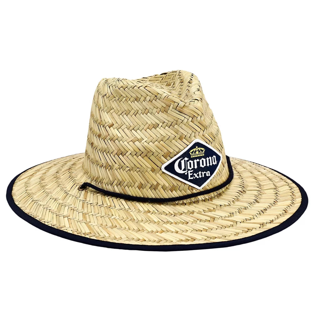 and Woven with Corona Patch Sun Hat Printed brim Under