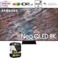 85 Inch Plan QLED QN85QN800A Smart 2 8K Bundle (2021) Premium Restored Neo TV Protection (Refurbished) with Year Extended