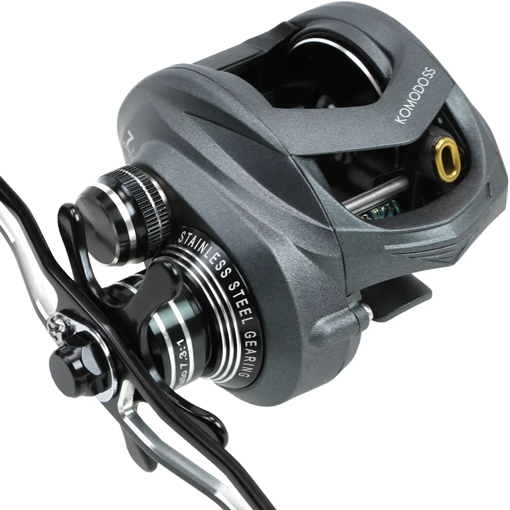 Lowprofile Komodo Okuma Fishing Left Ratio 7.3:1 Handed SS 200-Size Baitcast Reel