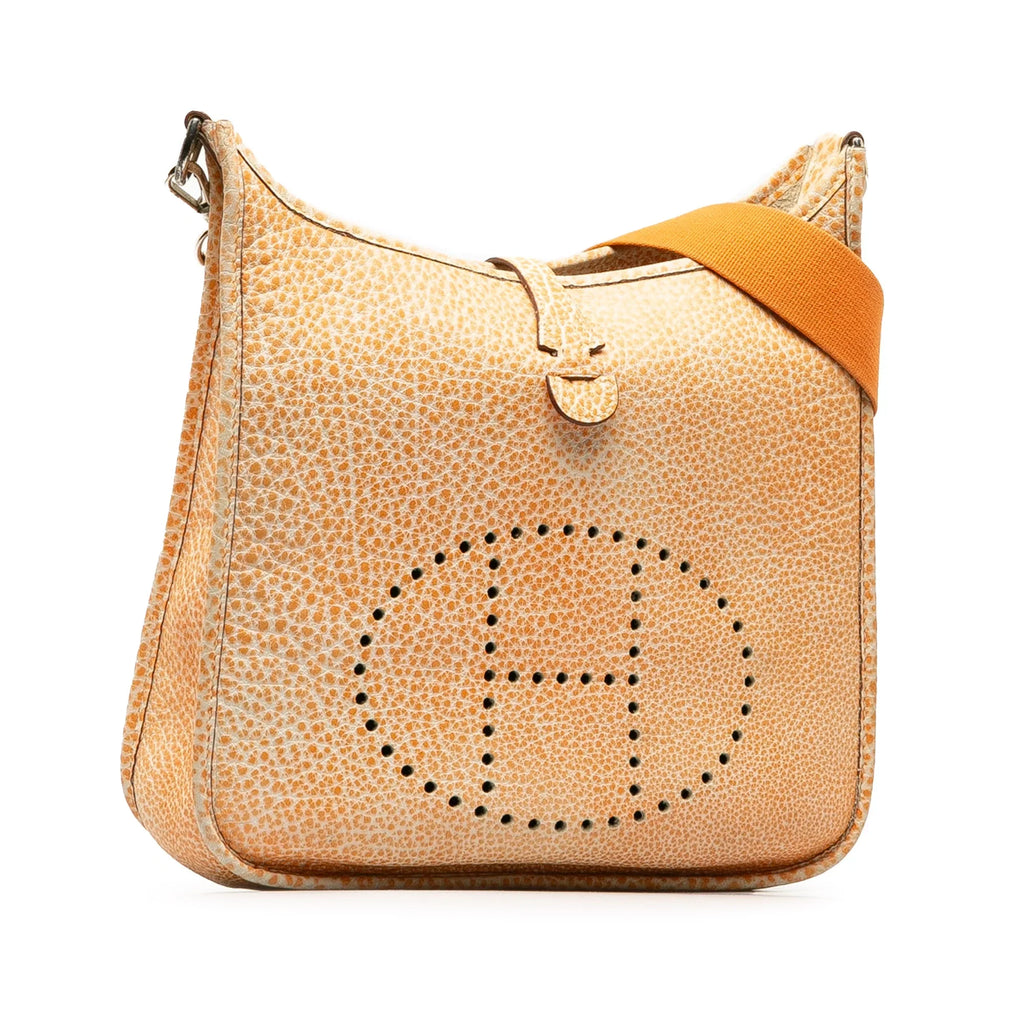 I Hermès Evelyne Unisex Leather Orange Dalmatian PM Buffalo Bag Calf Crossbody Pre-Owned (Good) Authenticated
