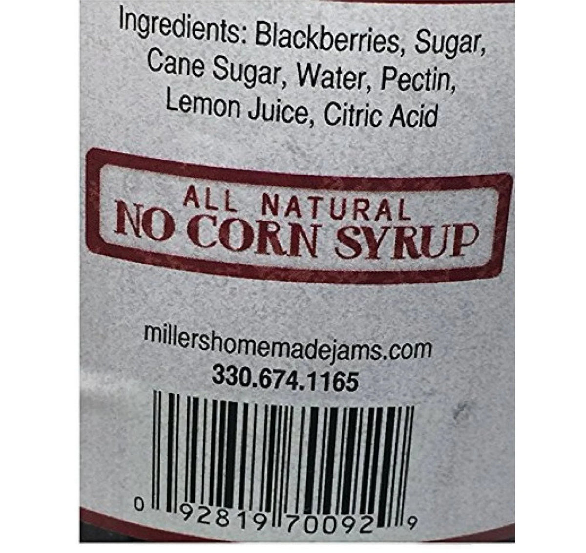571416 12/9oz, Miller's Blackberry (Price/Case)Mrs. Jam