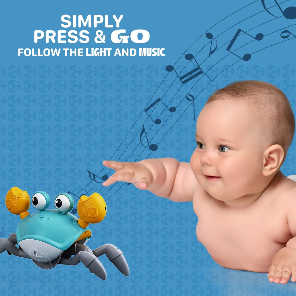 Music Aura With Little Crab Beautiful Favorite Entertaining 0-6 For Years Toddlers 6-12 And Light Crawl Months Time, And Kids - Learning Cognitive Gift Tummy Development Crawling And Kids