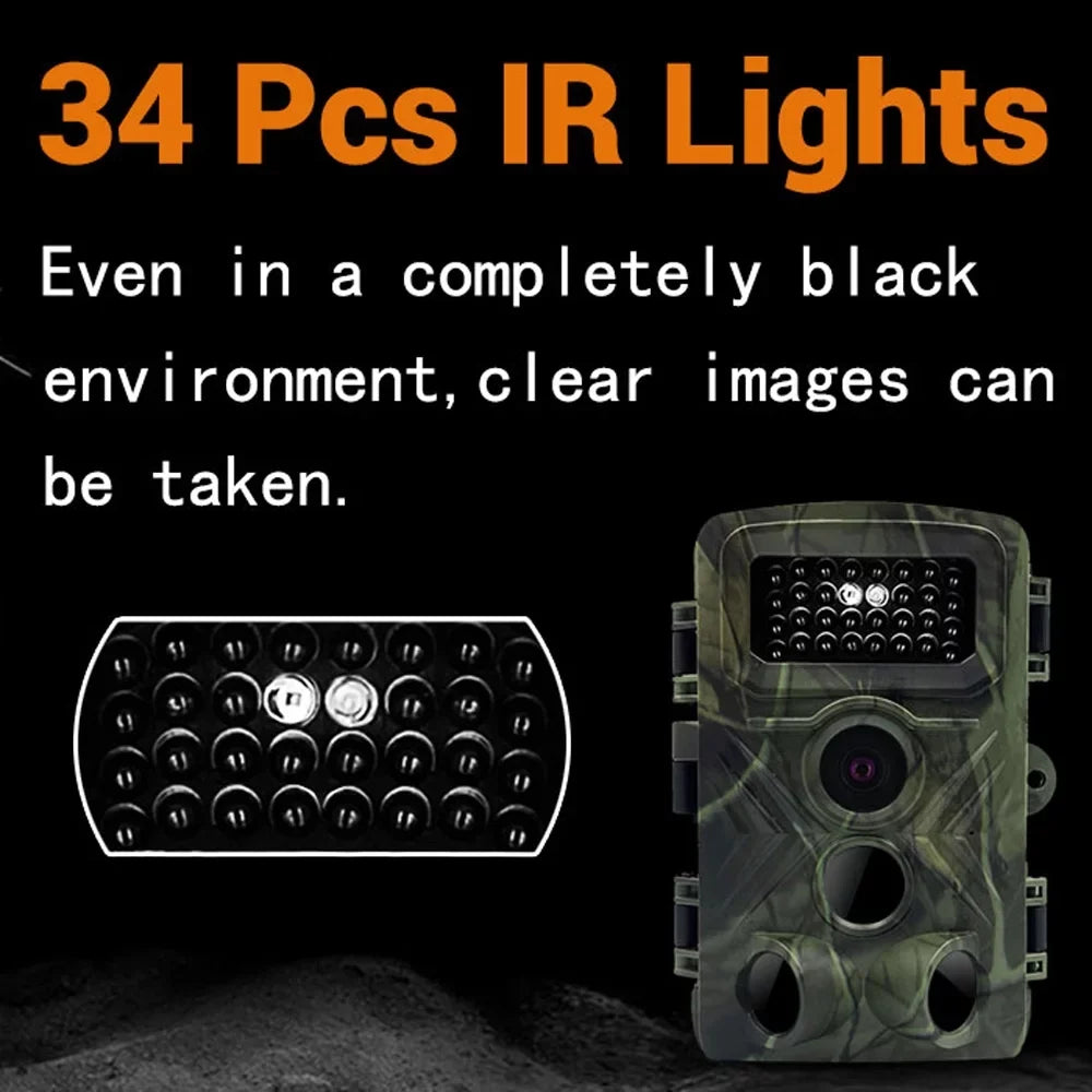 IP66 Use Hunts Camera Color TFT Inch 1080P 2.0 Detection Day Camera Night-Visions Field Night Outdoor Waterproof Display Trail 32MP Camera Infrared