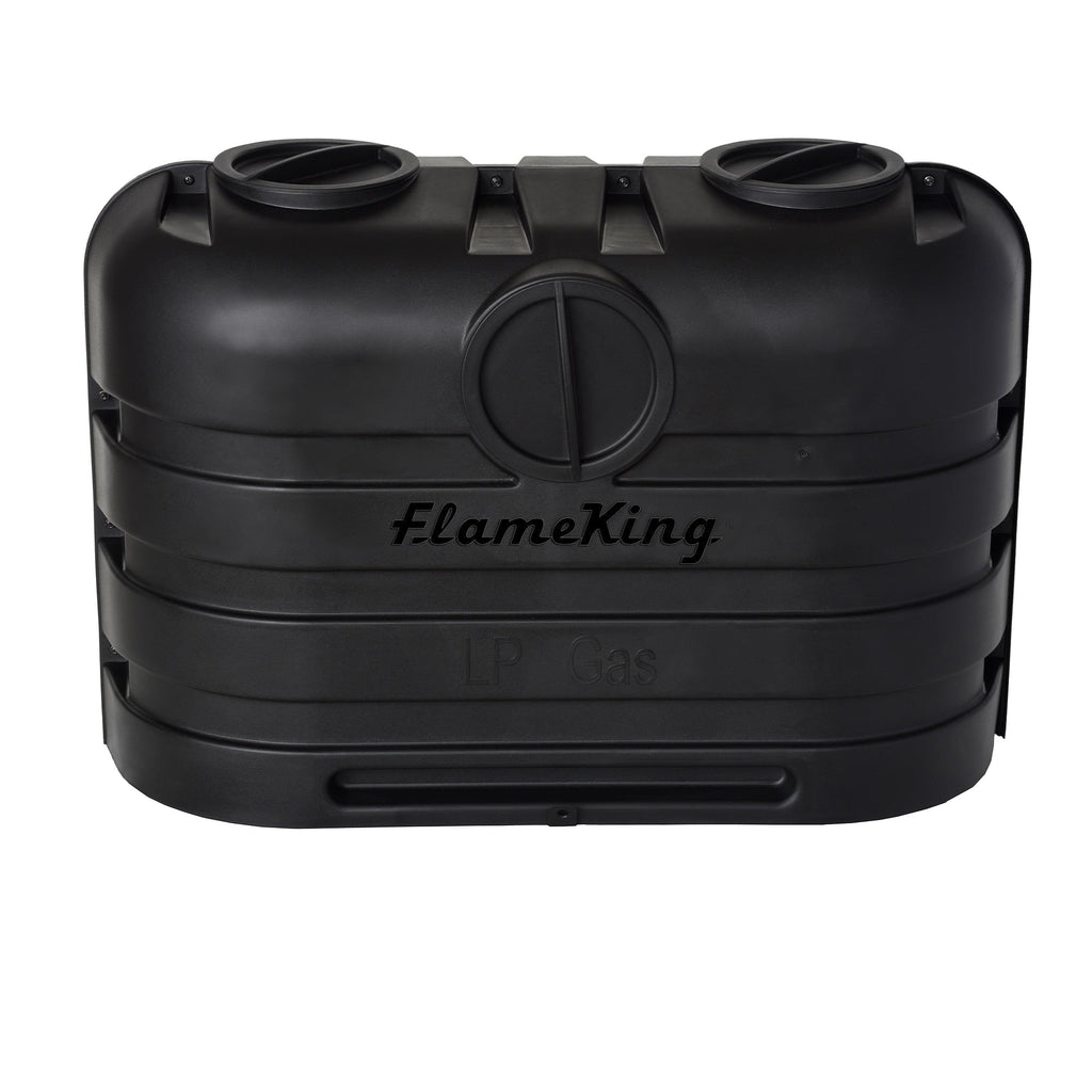 Propane Tank 20LB Travel King Flame Cover RV, and Heavy for Dual Black Camper Duty Trailer