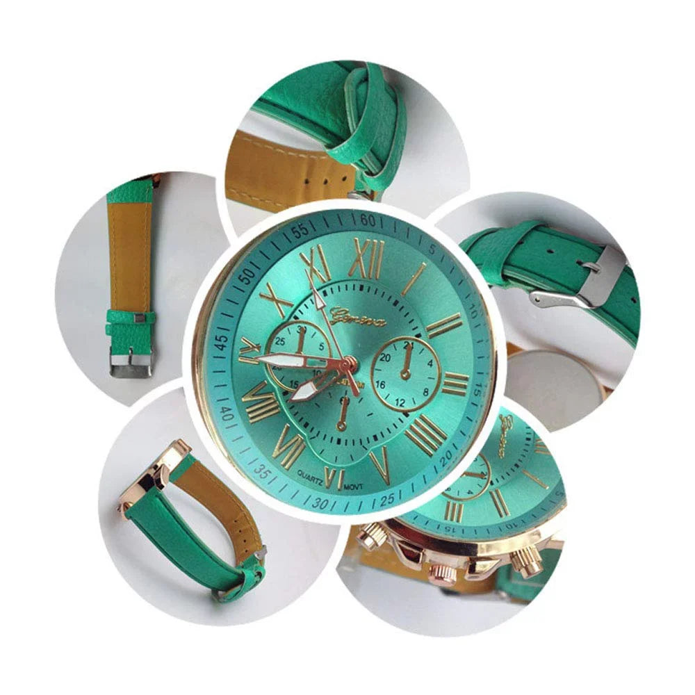 Quartz Wrist Wholesale Ladies 10 Set Unisex Pack Fashion PU Women Men Girls Watches Analog Leather Weicam Roman Watch Assorted for Numerals
