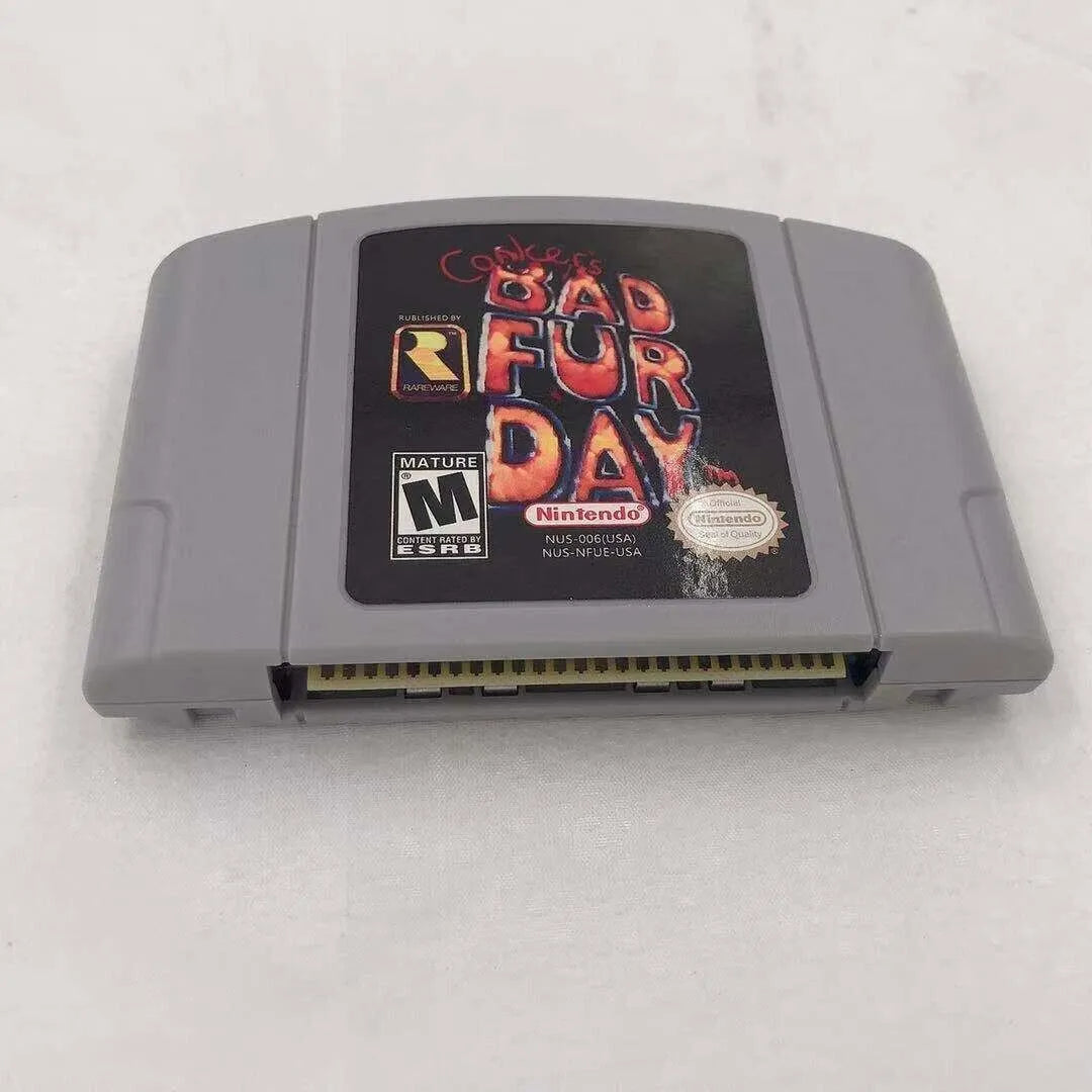 video game n64 fd- bad Conkers day fur nintendo card