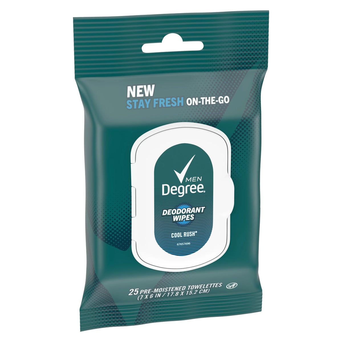 Rush 25ct Cool On-The-Go Men Wipes Deodorant Degree