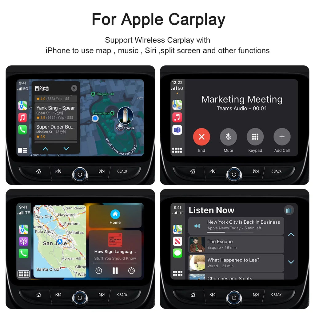 iPhone Player Adapter Wireless Car Carplay IOS Dongle Navigation Replacement for USB