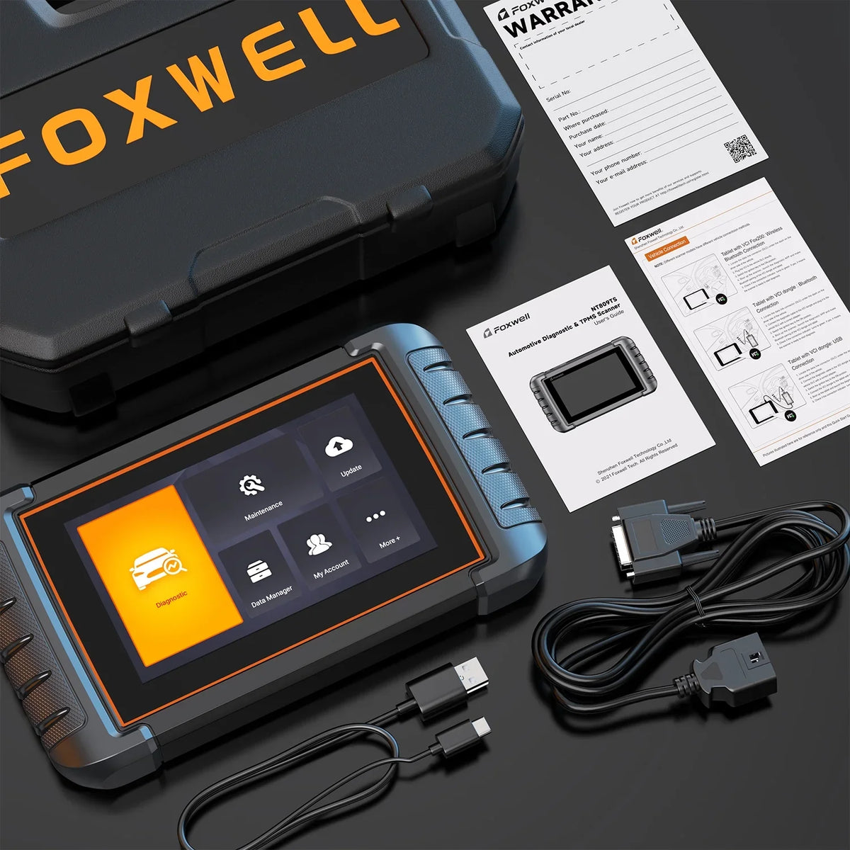 System Bi-Directional Foxwell 30+ Scan Scanner Code OBD2 All Reset Reader Test Active Automotive Tool NT809
