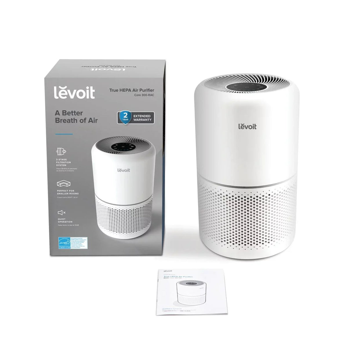 Large to sq. Asthma, Up for Rooms Allergies 300-RAC, Purifier 547 and Levoit Air White ft., Core