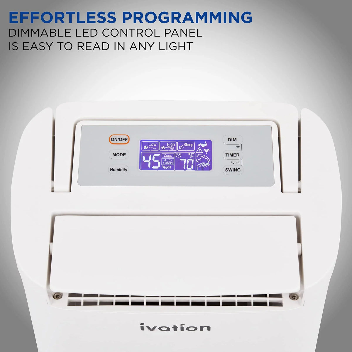 Ivation Wifi 410 Smartphone W/ & Drain Control Dehumidifier 19 Hose Sq/Ft, Pint,