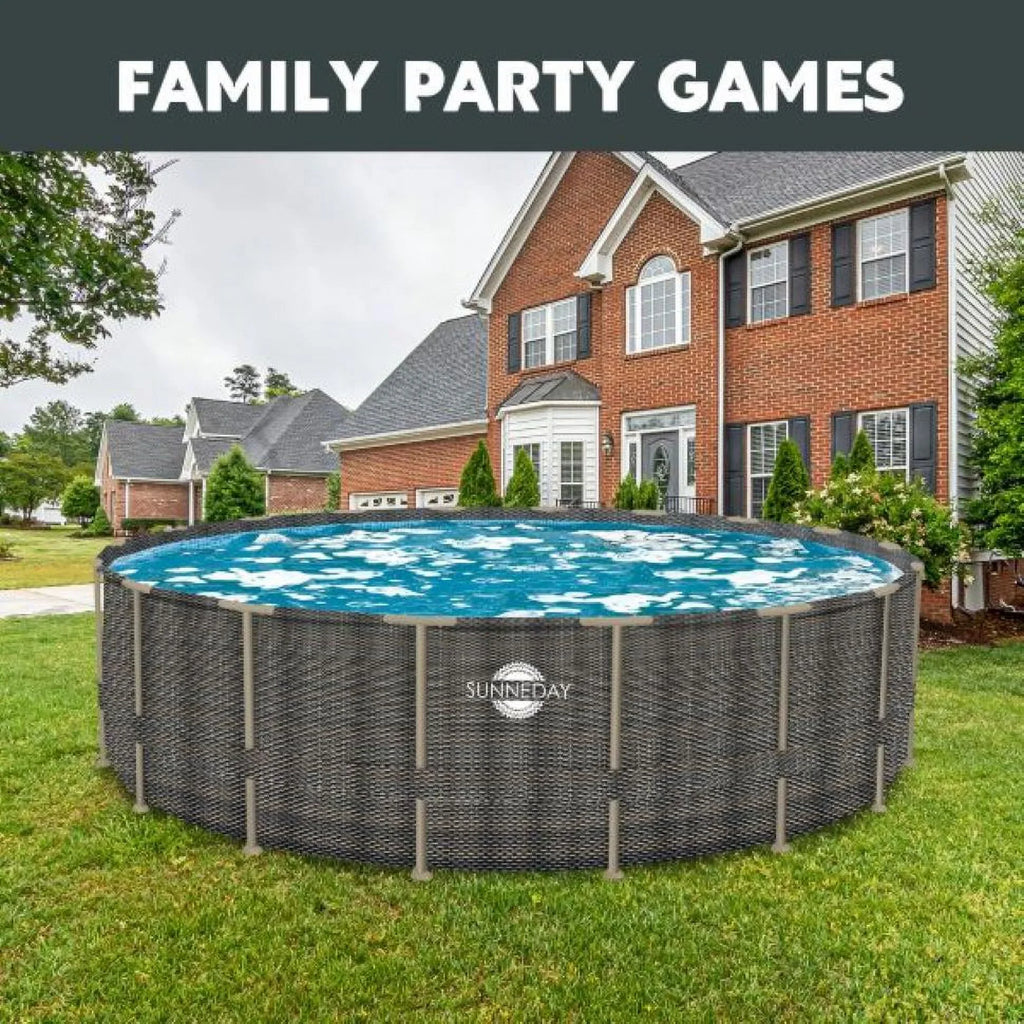 Soft-Sided Round 52 Oasis 24 in. ft. Sunneday Rattan x Pool