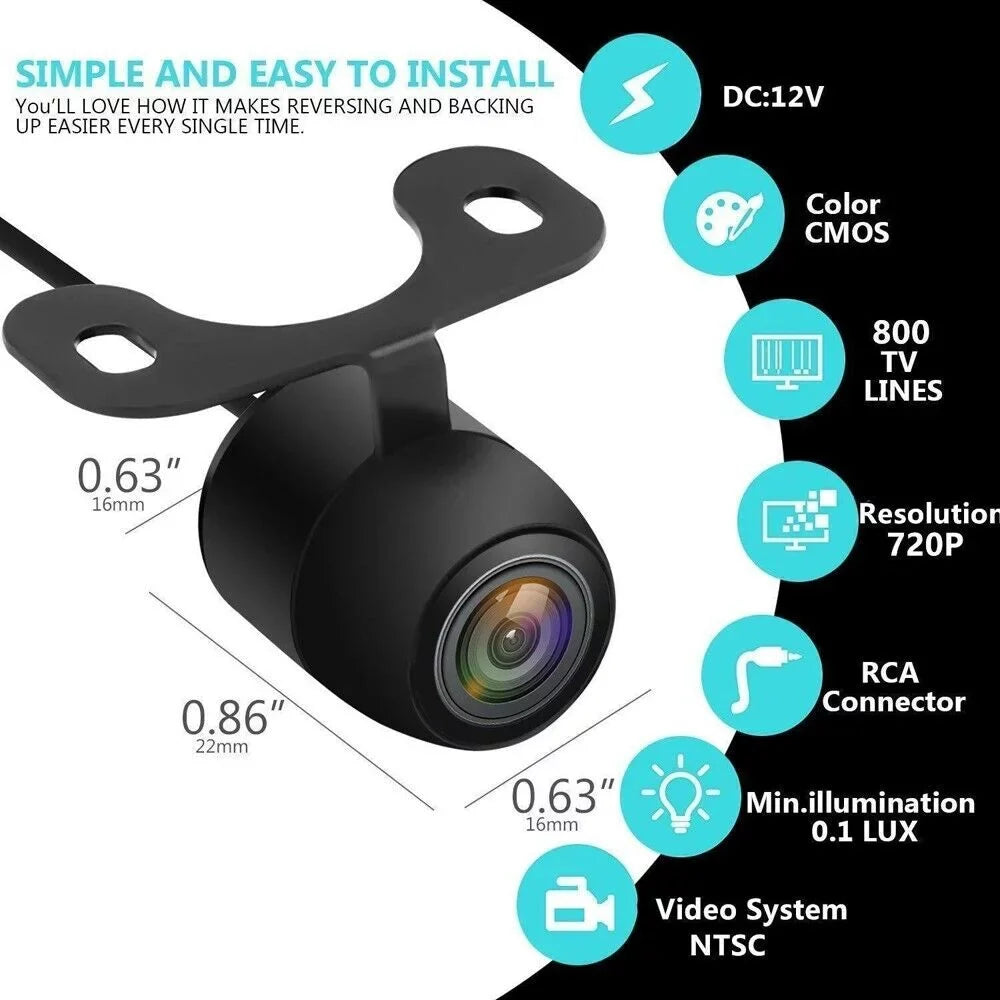 Rear 7inch Backup Night System View Camera + Monitor Car Vision Parking HD Wireless