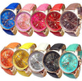 Quartz Wrist Wholesale Ladies 10 Set Unisex Pack Fashion PU Women Men Girls Watches Analog Leather Weicam Roman Watch Assorted for Numerals