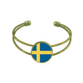 Sweden wristband patriotic Retro Cuff nation Jewelry standard EU Open Bangle
