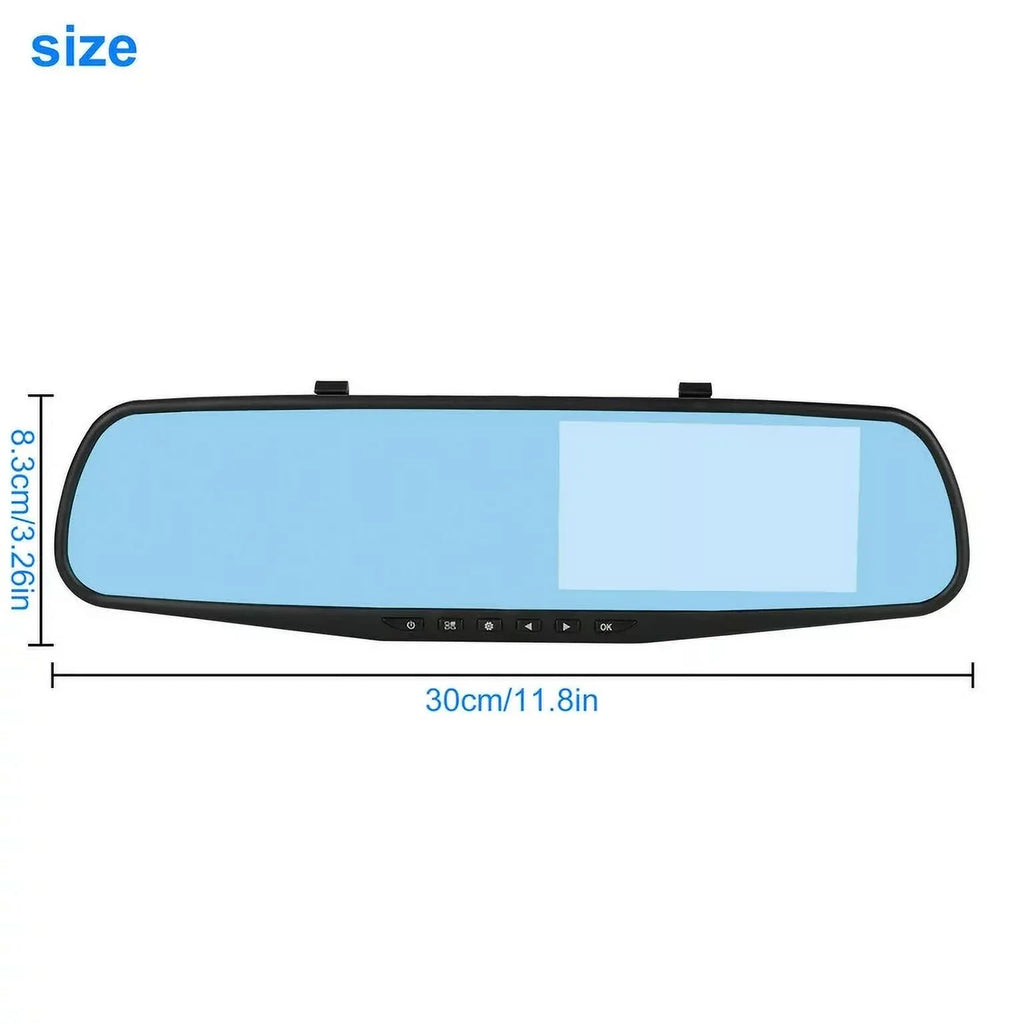 1080P Mirror Car Front Vision,Parking Dual Car 4.3" for DVR Angle Detection,G-sensor Lens Rearview Pack Monitor, Cam Camera Night Cars 1 Dash Cam Rear Monitor,Motion Trucks,170°Wide