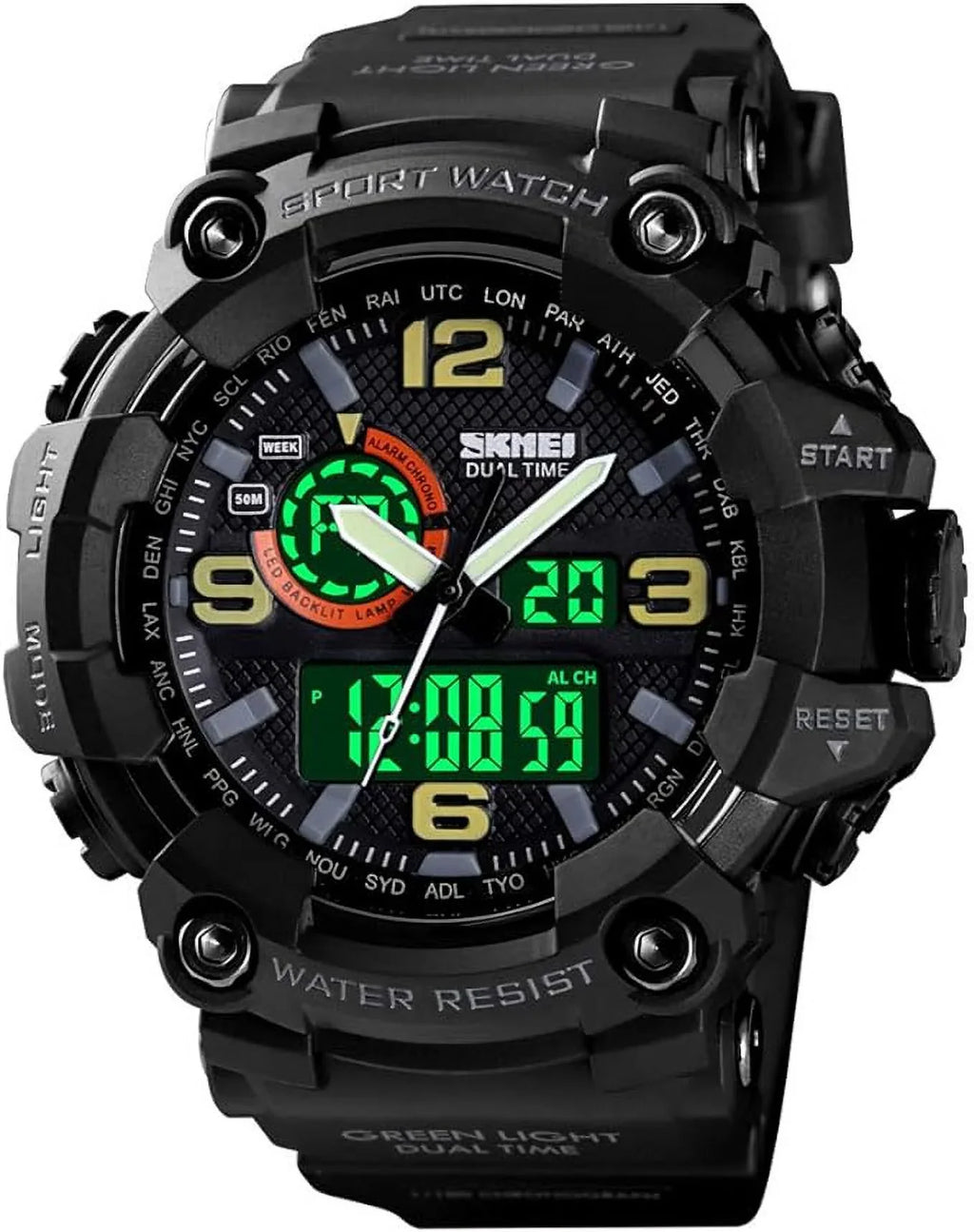 Digital Function Alarm Watches S-Shock Men's Watch Gosasa LED Waterproof Military Sports Multi Watches