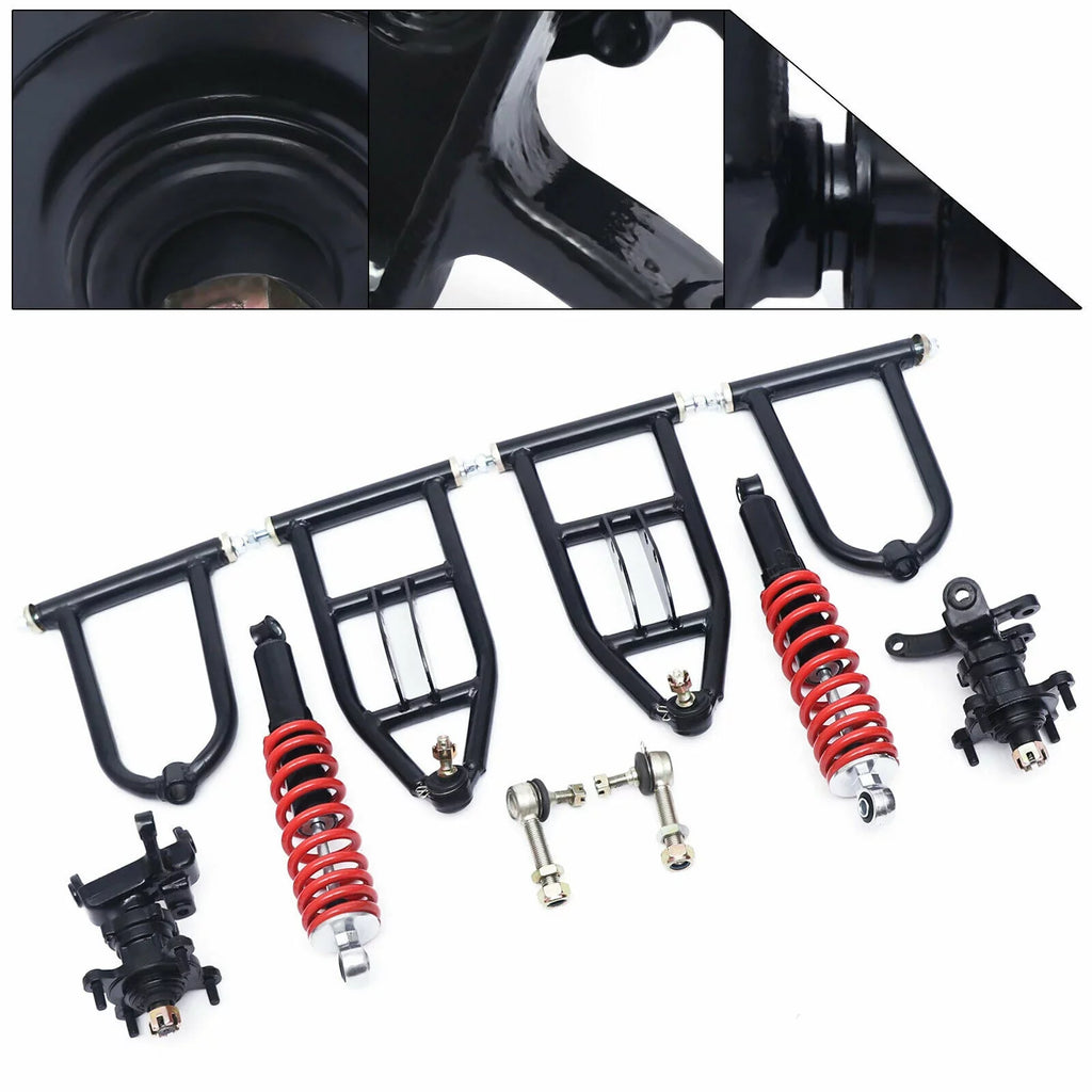 Bike ATV ATV/Go Swingarm Kart Upper/Lower Quad Knuckle A-Arm Steering Spindle Front Go Suspension Kit Upper&Lower For Buggy Swingarm Assembly Suspension Arm Kart For Swing Upper/Lower Arm