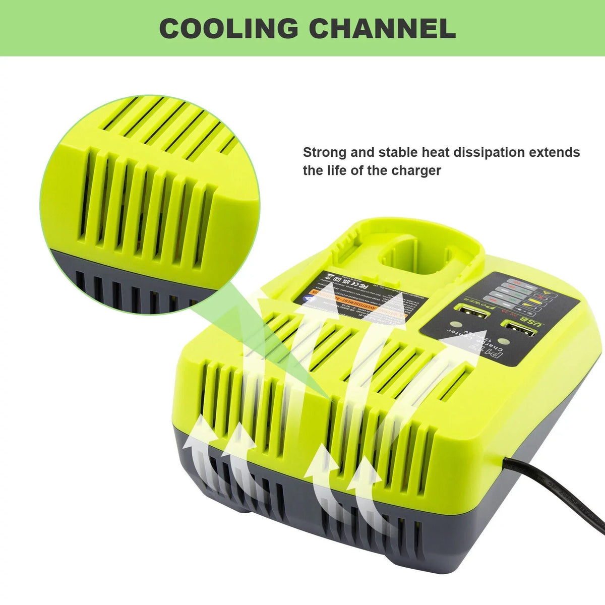 P107 P104 Li-ion P117 18V For US P108 P109 Ryobi Plug P103 Charger Battery Fast