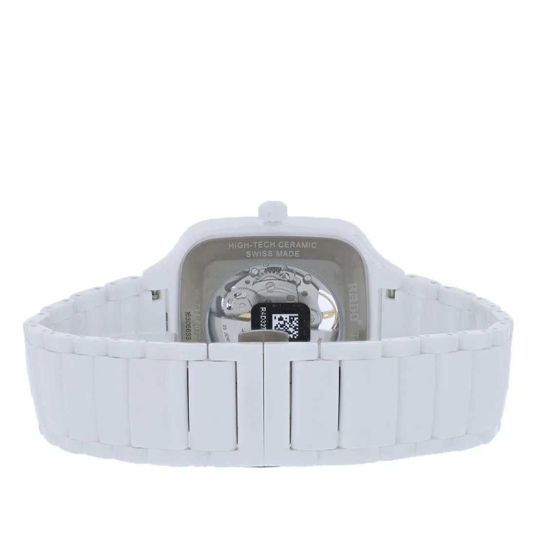 Swiss Pre-Owned Rado Watch Ceramic Square True White Unisex Automatic R27073702