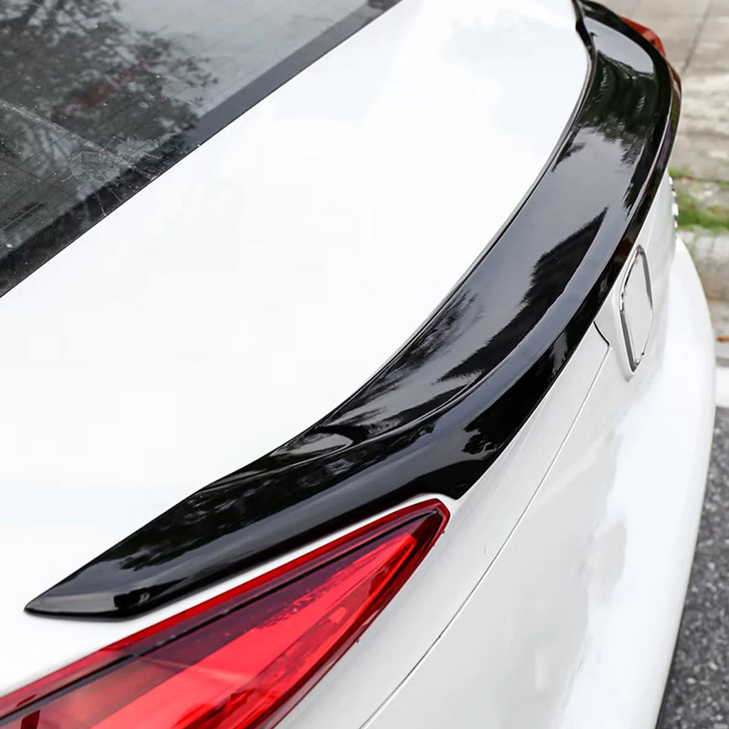 10th Spoiler Tech Civic with Compatible Style Lip JDM Xotic Black Trunk Glossy 4DR Rear 2016-2021 Gen Wing Honda