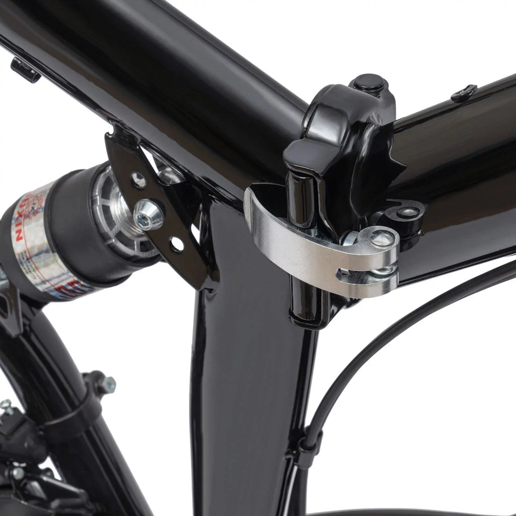 Folding Miumaeov 26" Max 150kg/330lbs Loading Carbon Camping Bike City Shifter Light Bicycle Black Bike 21-Speed Steel Weight Adult Folding