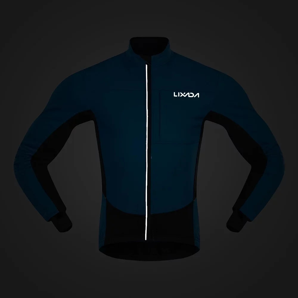 Fleece Polar Cycling Windproof Running. Lixada Bicycle Thermal Men's Jacket, for and Coat