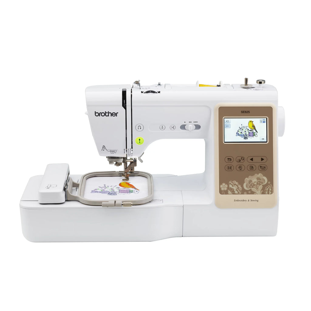 with and Brother SE625 Machine Sewing Embroidery LCD Computerized