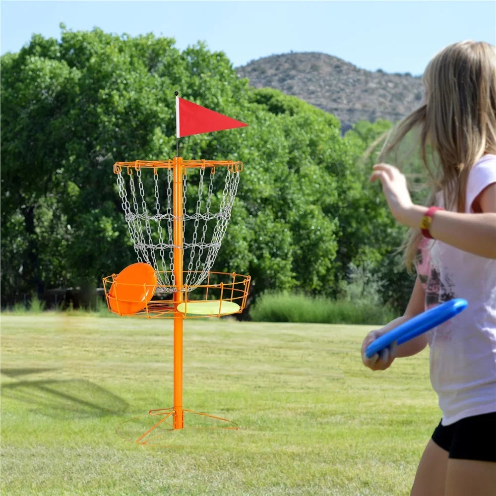 Target 12-Chain Goal Practice, SmileMart Golf Disc Orange