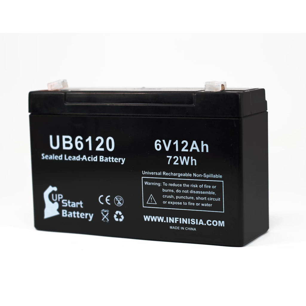 Pack 4x Includes AGM, (6V, 12Ah, Replacement Tripp-Lite - Compatible UB6120 8 to Terminal Battery - Adapters 850 Lead SLA) Universal F1 F2 - Terminal, Battery Sealed Acid F1 12000mAh,