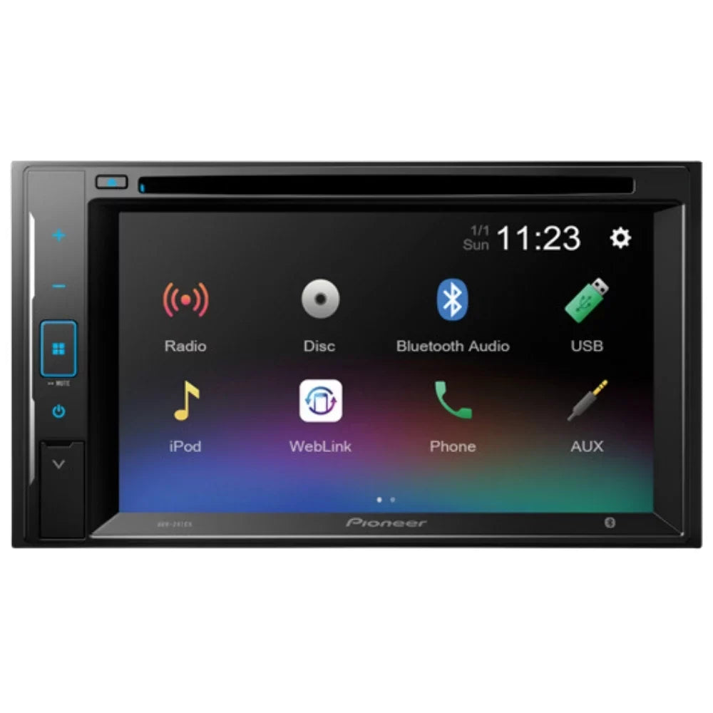 DIN with Classic AVH-241EX Receiver Camera/Install AM/FM 6.2" Car 2013-2014 Kit/in-Dash for Touchscreen Media W/ Digital Double Bundle F150 Bluetooth/Backup KIT4711 Pioneer DVD/CD Dash Stereo
