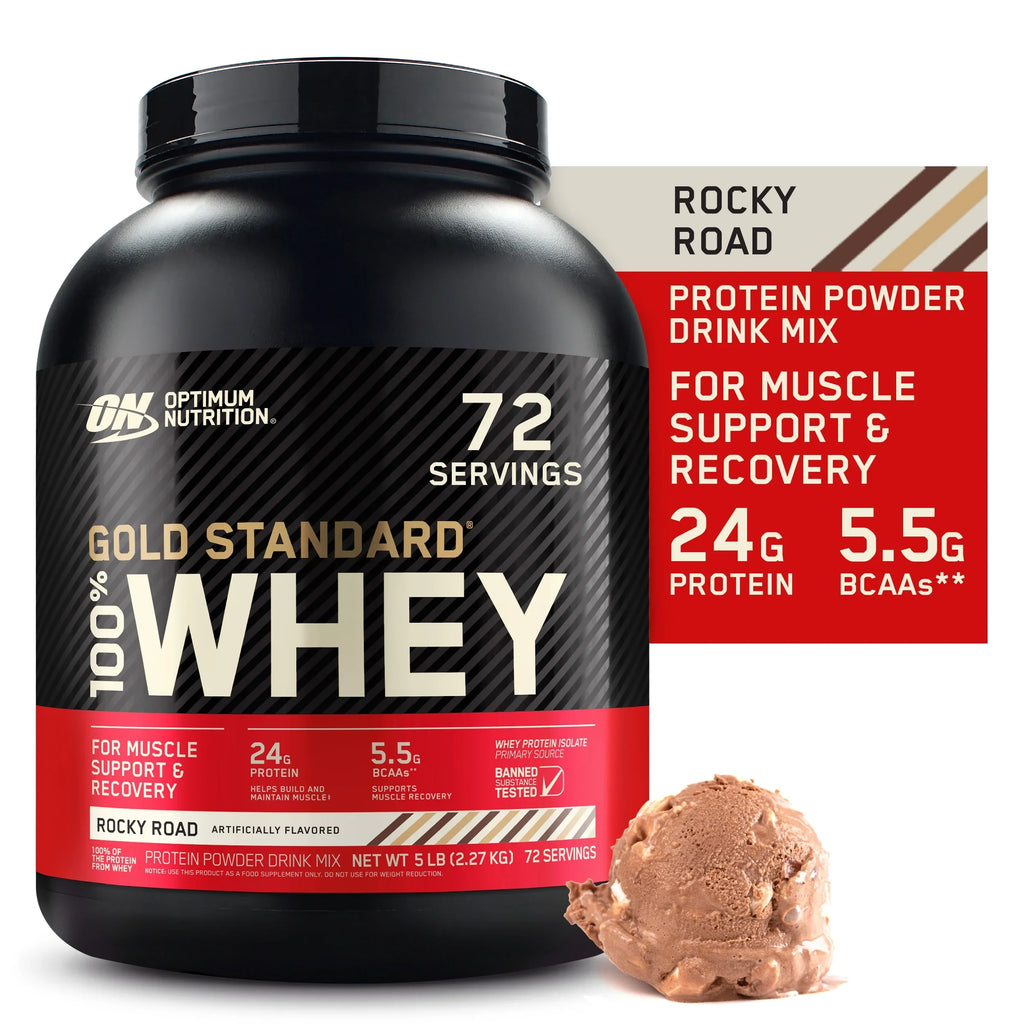 lb, Optimum 72 Gold Rocky Powder, Nutrition, Whey Servings Standard Protein Road, 5 100%