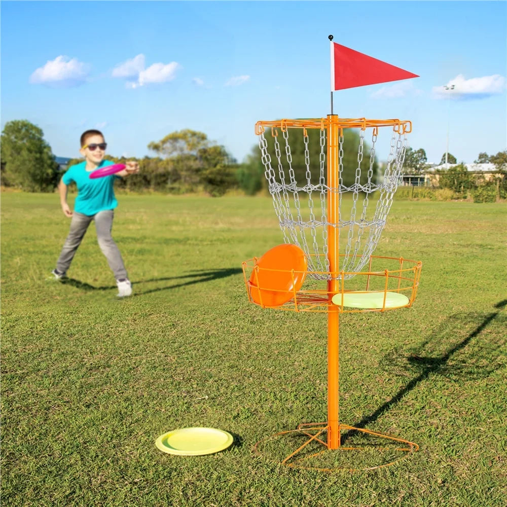 Target 12-Chain Goal Practice, SmileMart Golf Disc Orange