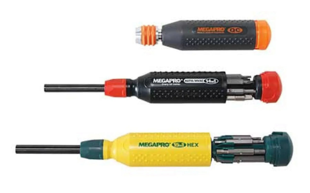 MEGAPRO Screwdriver,15-in-1,8-1/2" Multi-Bit 151NAS-B