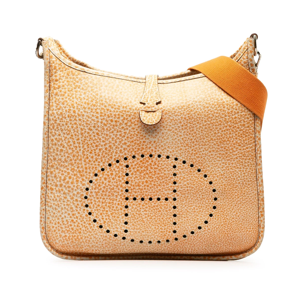 I Hermès Evelyne Unisex Leather Orange Dalmatian PM Buffalo Bag Calf Crossbody Pre-Owned (Good) Authenticated