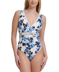 Hilfiger Tommy Mesh-Inset Swimsuit, MONTAUK FLORAL Floral-Print 14 US One-Piece