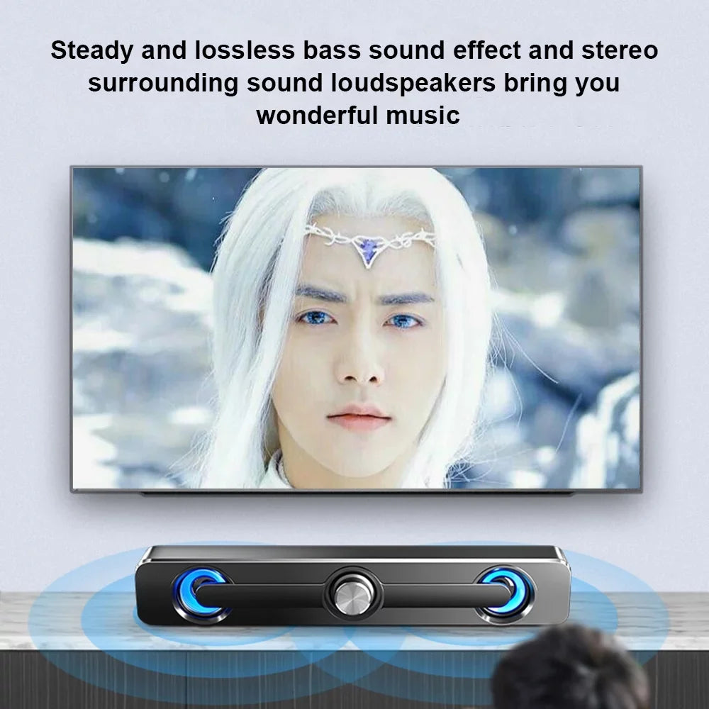 for Speaker Phone Tablet Bass MP4 Surround Computer Bar Laptop Box SADA USB Subwoofer PC MP3 Speaker Wired Sound Stereo Powerful V-111