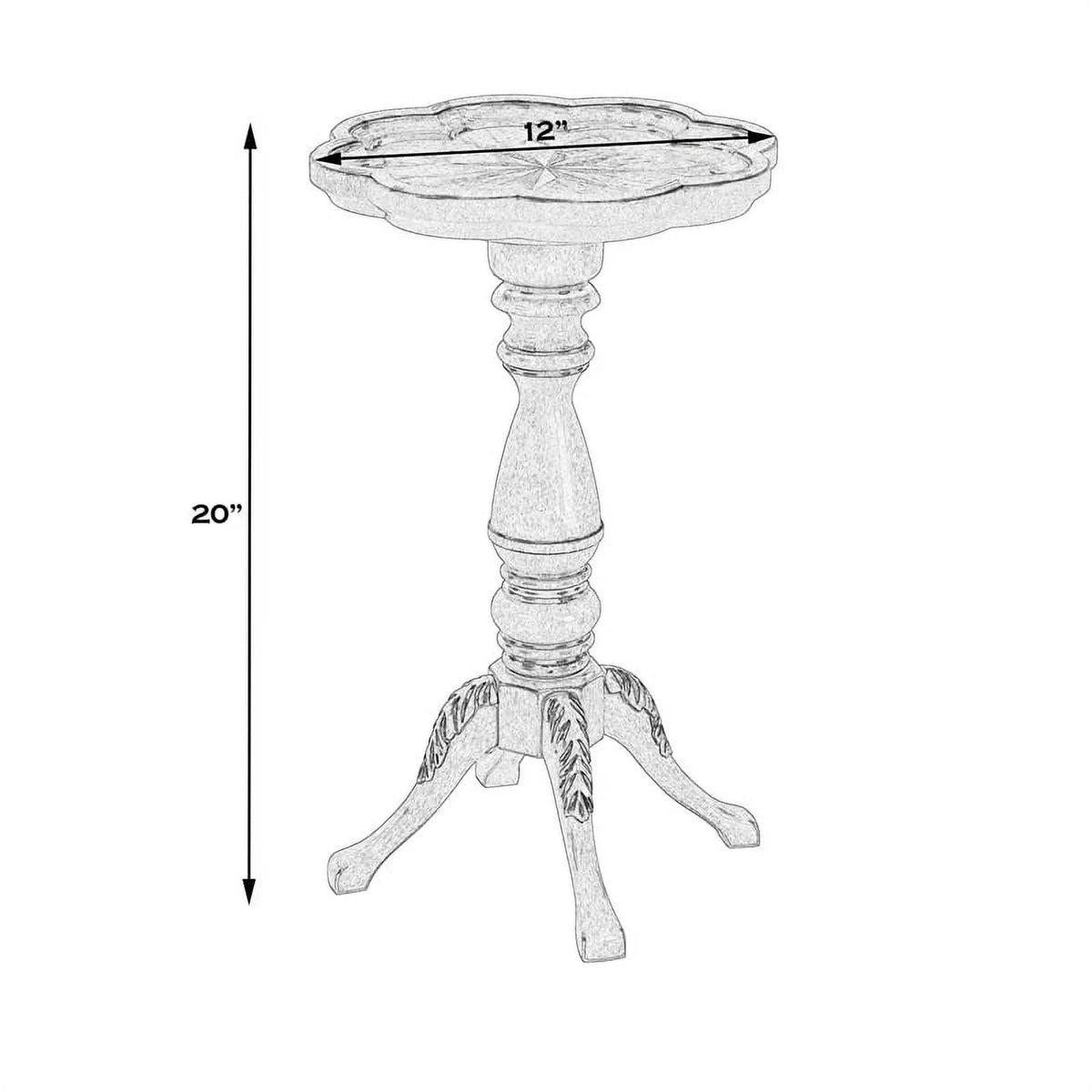 Whitman Accent Antique Scalloped Beige Butler Specialty Table Edge
