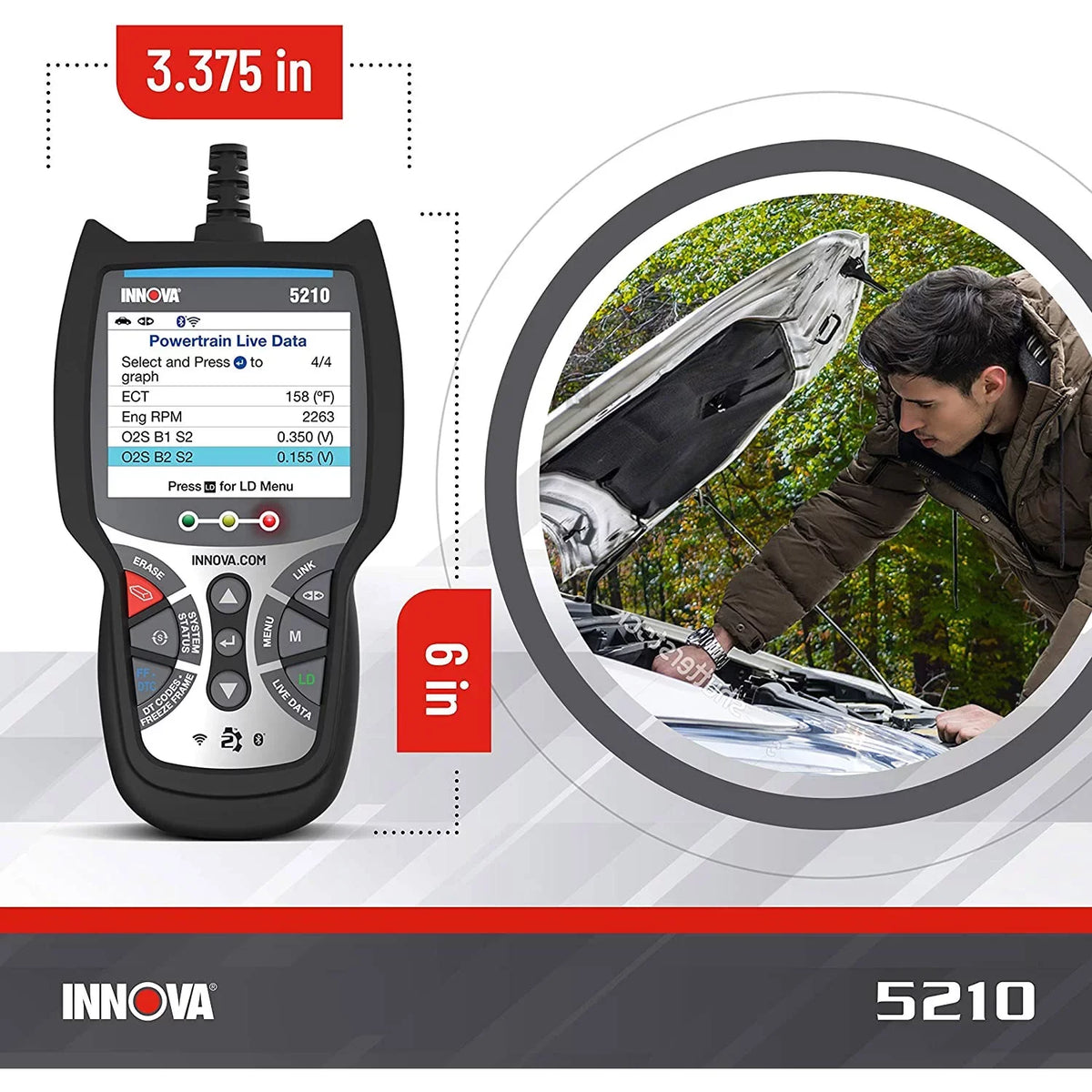 INNOVA 5210 Diagnostic Advisor Reader Code Bluetooth Automotive Tool CarScan