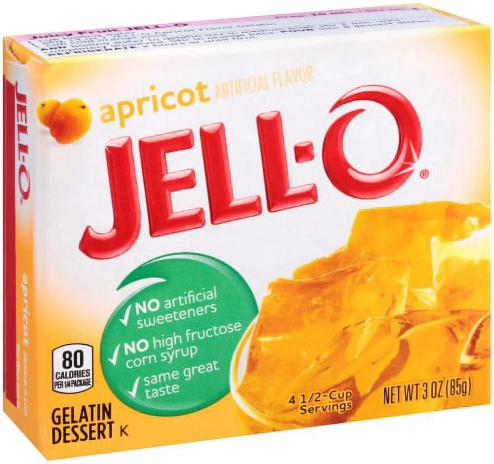 18) (Pack of Gelatin Jell-o, Apricot Dessert,