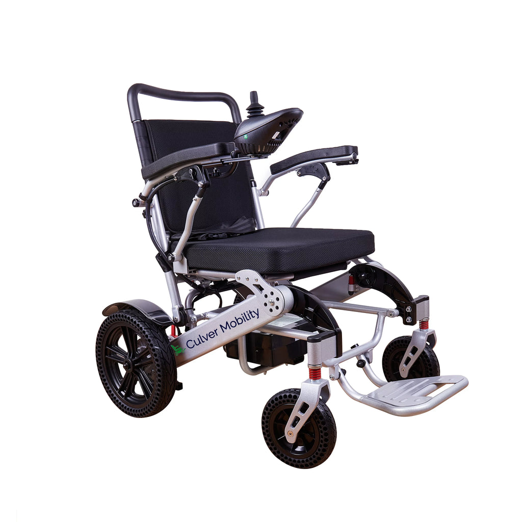 and Electric - Exclusive Alton 500W Lightweight Foldable Power 20 - - - miles SILVER Mobility 360lbs Wheelchairs