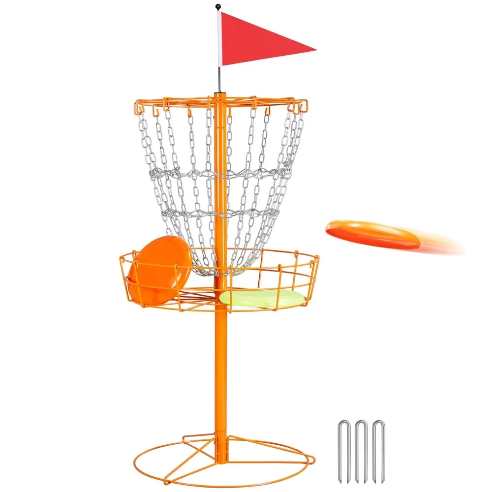 Target 12-Chain Goal Practice, SmileMart Golf Disc Orange