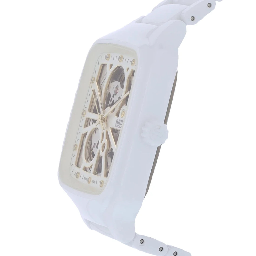 Swiss Pre-Owned Rado Watch Ceramic Square True White Unisex Automatic R27073702